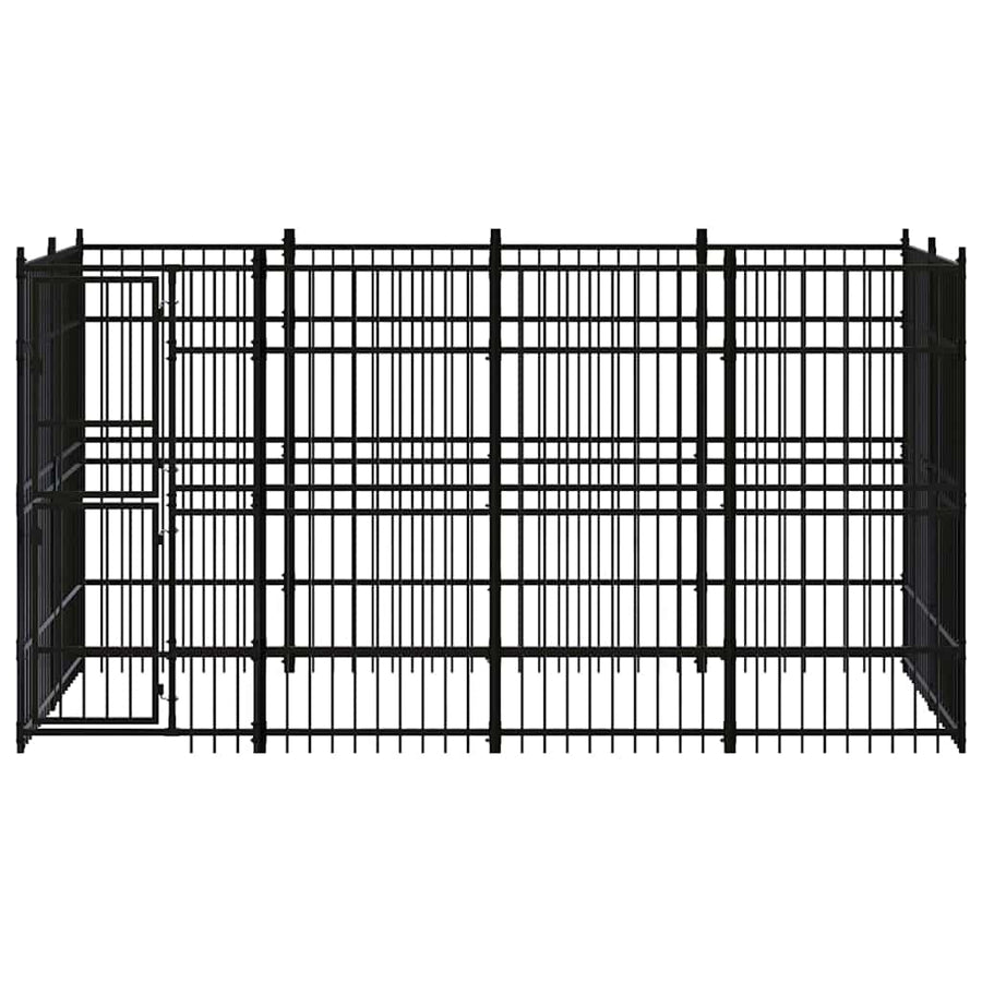 Outdoor Dog Kennel Steel 7,37 m²