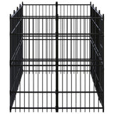 Outdoor Dog Kennel Steel 7.37 m?