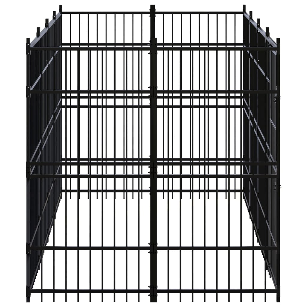 Outdoor Dog Kennel Steel 7.37 m²