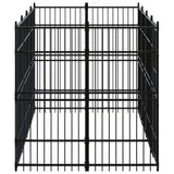 Outdoor Dog Kennel Steel 7.37 m² - Side View