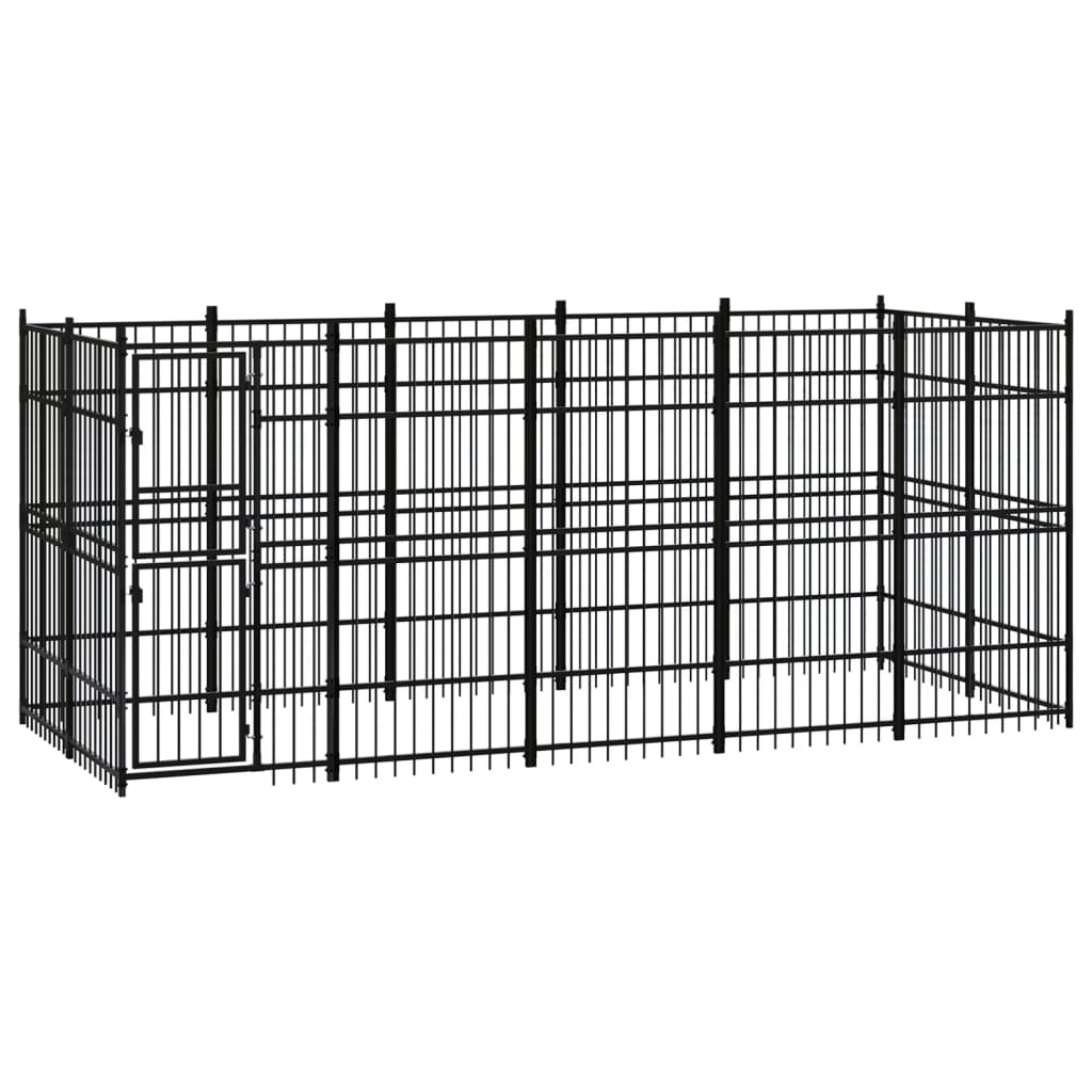 Outdoor Dog Kennel Steel 9.22 m?