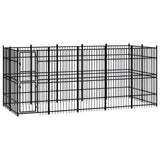 Outdoor Dog Kennel Steel 9.22 m?