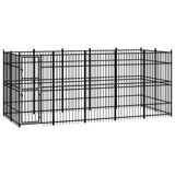 Outdoor Dog Kennel Steel 9.22 m²