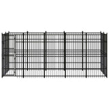 Outdoor Dog Kennel Steel 9.22 m?