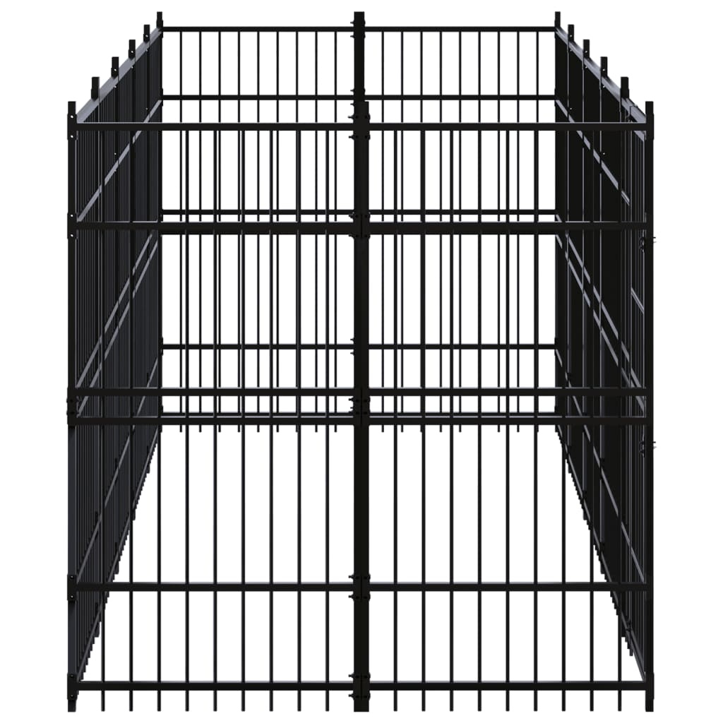 Outdoor Dog Kennel Steel 9.22 m?