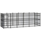 Outdoor Dog Kennel Steel 11.06 m?