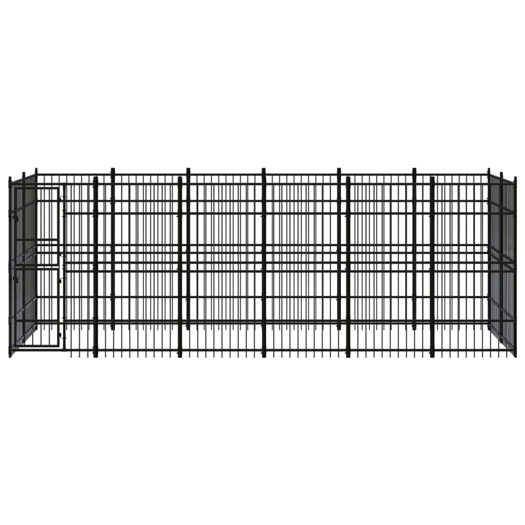 Outdoor Dog Kennel Steel 11.06 m?