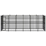 Outdoor Dog Kennel Steel 11.06 m?