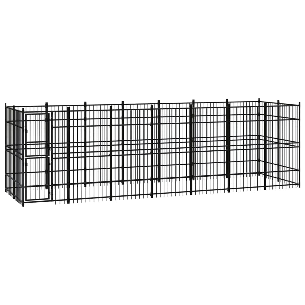 Outdoor Dog Kennel Steel 12.9 m?