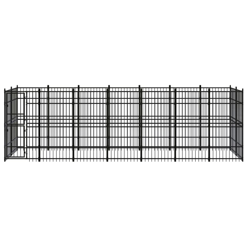 Outdoor Dog Kennel Steel 12.9 m?