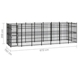 Outdoor Dog Kennel Steel 12.9 m?