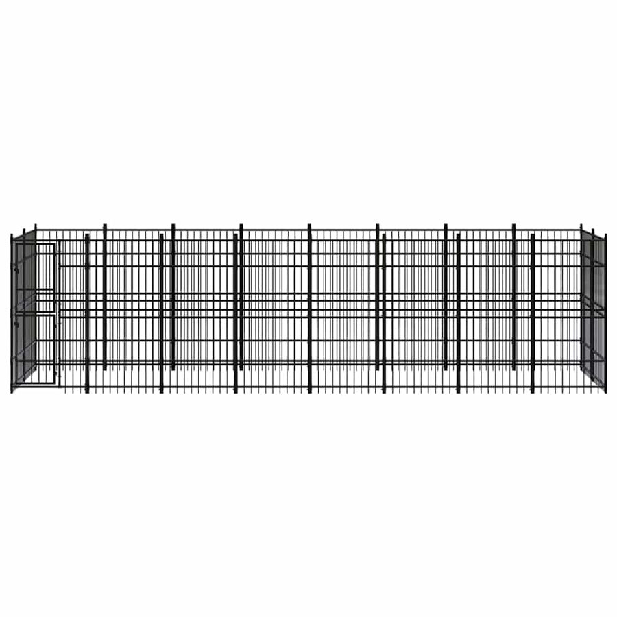 Outdoor Dog Kennel Steel 14,75 m²