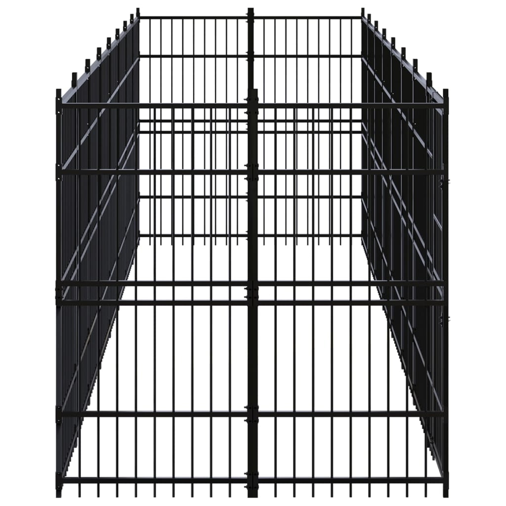 Outdoor Dog Kennel Steel 14.75 m?