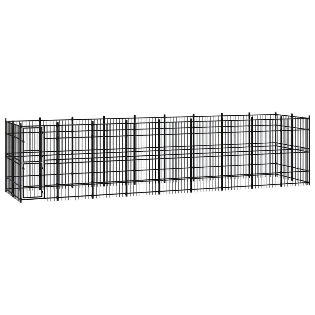 Outdoor Dog Kennel Steel 16.59 m?