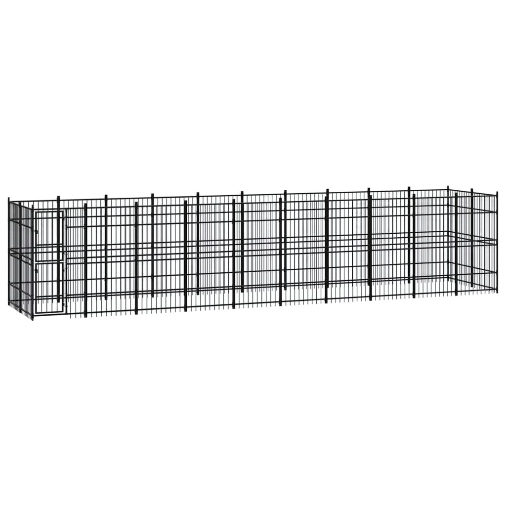 Outdoor Dog Kennel Steel 18.43 m?