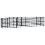 Outdoor Dog Kennel Steel 18.43 m?