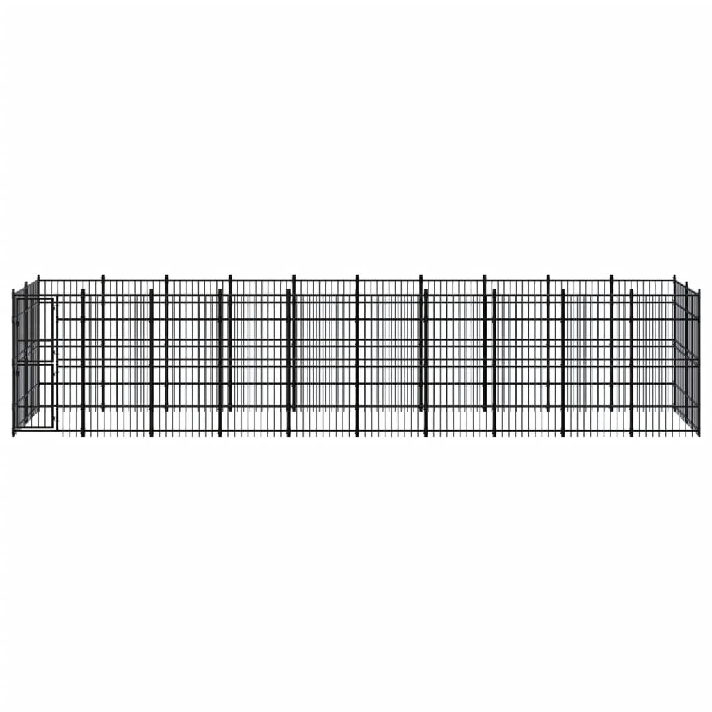 Outdoor Dog Kennel Steel 18.43 m?