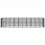 Outdoor Dog Kennel Steel 18.43 m?