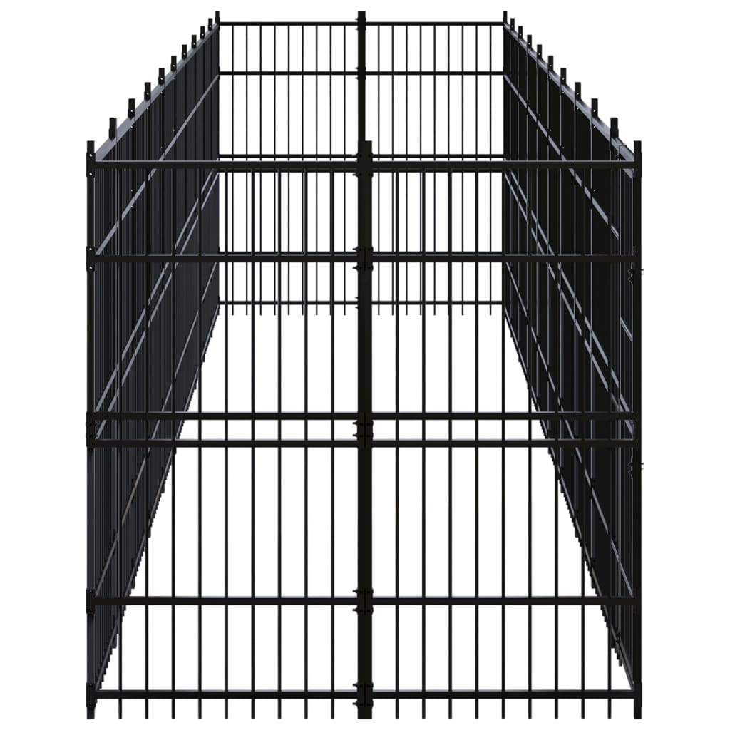 Outdoor Dog Kennel Steel 18.43 m?
