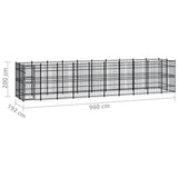 Outdoor Dog Kennel Steel 18.43 m?