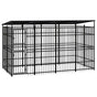 Outdoor Dog Kennel with Roof Steel 7,37 m²