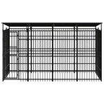 Outdoor Dog Kennel with Roof Steel 7,37 m²