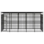 Outdoor Dog Kennel with Roof Steel 9,22 m²