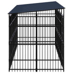Outdoor Dog Kennel with Roof Steel 9,22 m²