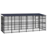 Outdoor Dog Kennel with Roof Steel 11,06 m²