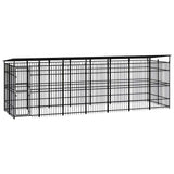 Outdoor Dog Kennel with Roof Steel 12,9 m²
