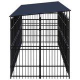 Outdoor Dog Kennel with Roof Steel 12,9 m²
