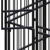 Outdoor Dog Kennel with Roof Steel 16.59 m² - Rear View