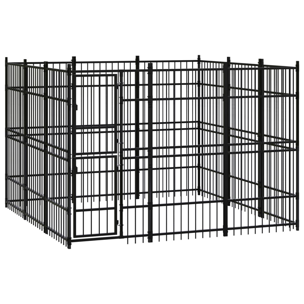 Outdoor Dog Kennel Steel 8.29 m?