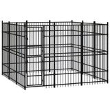 Outdoor Dog Kennel Steel 8.29 m?