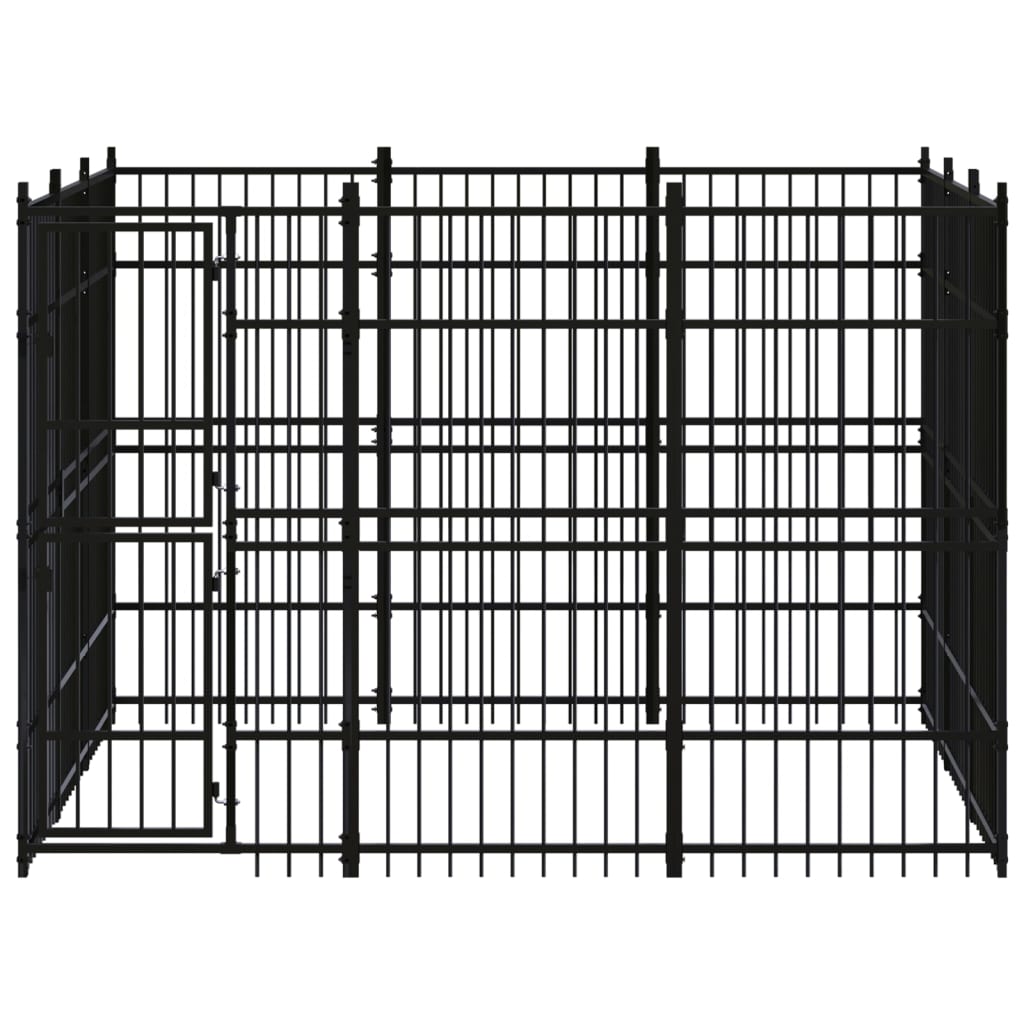 Outdoor Dog Kennel Steel 8.29 m?