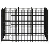 Outdoor Dog Kennel Steel 8.29 m?