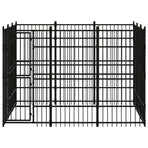 Outdoor Dog Kennel Steel 8,29 m²