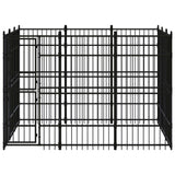 Outdoor Dog Kennel Steel 8.29 m² - Front View