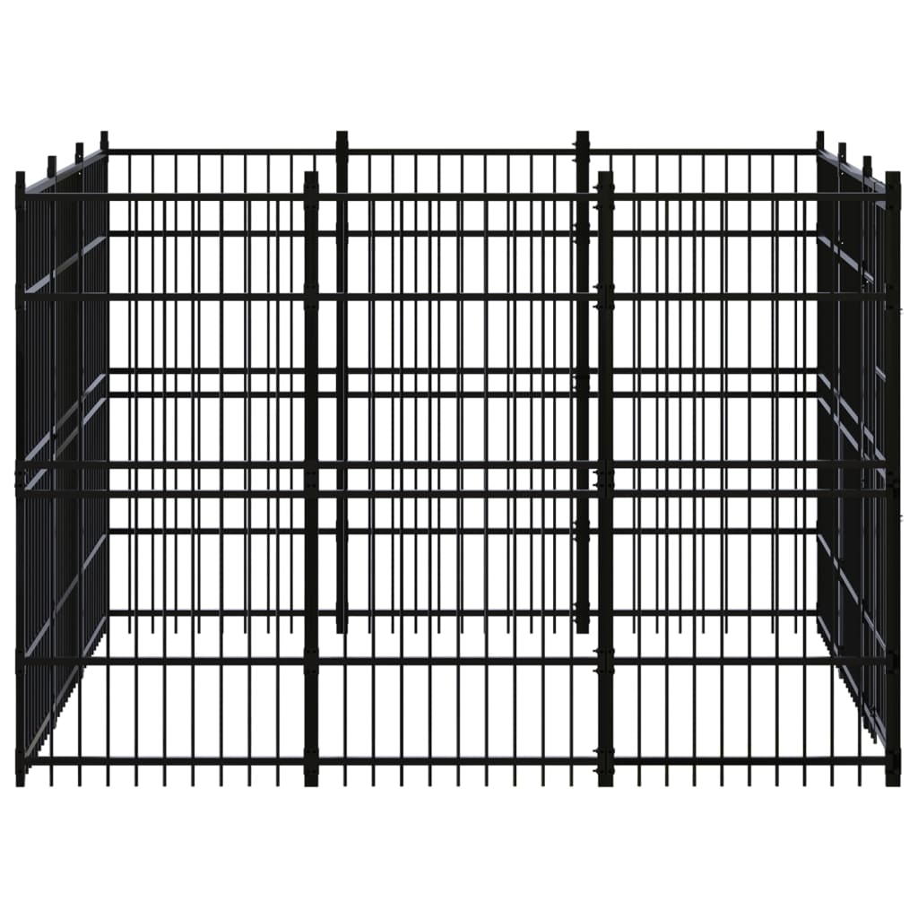 Outdoor Dog Kennel Steel 8.29 m?