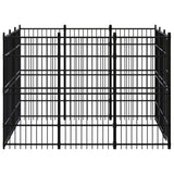 Outdoor Dog Kennel Steel 8.29 m² - Side View