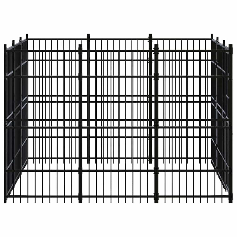 Outdoor Dog Kennel Steel 8,29 m²