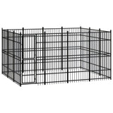 Outdoor Dog Kennel Steel 11.06 m?