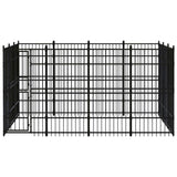 Outdoor Dog Kennel Steel 11.06 m?