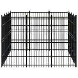 Outdoor Dog Kennel Steel 11.06 m?