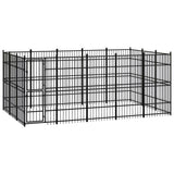 Outdoor Dog Kennel Steel 13.82 m?