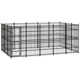 Outdoor Dog Kennel Steel 13.82 m²