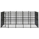 Outdoor Dog Kennel Steel 13.82 m?