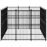 Outdoor Dog Kennel Steel 13.82 m?