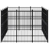 Outdoor Dog Kennel Steel 13.82 m² - Side View