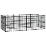 Outdoor Dog Kennel Steel 16.59 m?
